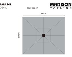 Madison - Parasol - Denia - 200x200 - cm - taupe