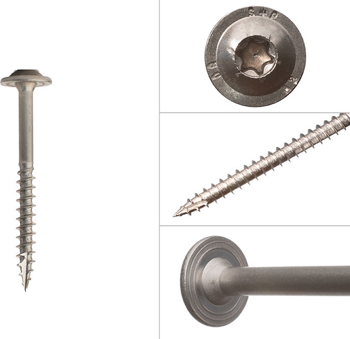 Wovar Tellerkopschroeven RVS A2 6.0 x 60 mm Torx | Doos 100 Stuks