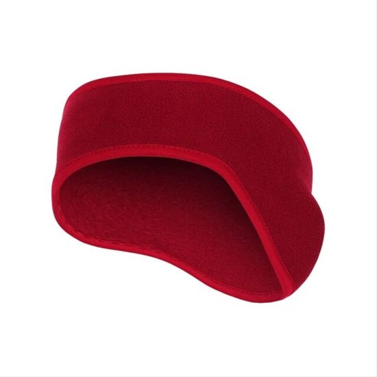 New Age Devi - Rood - Klittenband - Sport - Wintersport - Fleece - Earmuffs - Oorwarmer - Hoofdband