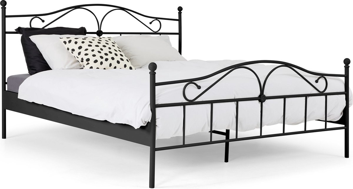 Beddenreus Quincy Metalen Bedframe - 180x200 cm - Zwart