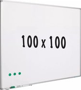 Whiteboard Elwood - Geverfd staal - Wit - Magnetisch - 100x100cm