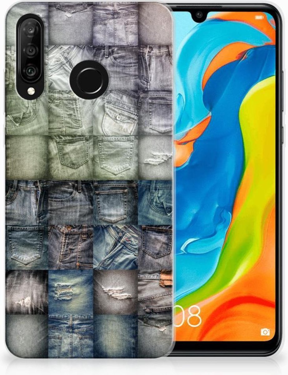 Silicone Back Cover Huawei P30 Lite Spijkerbroeken