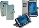 Smile design TPU bookcase Smartphonehoesje voor Samsung Galaxy J5 wallet case