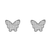 Orphelia ZO-7316 - Oorsteker Butterfly - Zilver 925 - Zirkonia - 1 cm