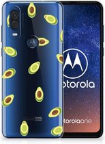 Motorola One Vision Siliconen Case Avocado