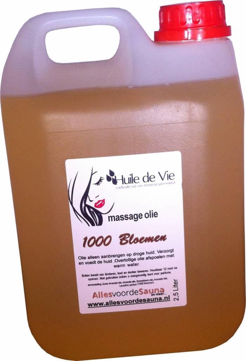 massage olie afspoelbaar 1000bloemen 5 Liter hydrofiel