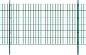 Decoways - Dubbelstaafmatten en palen 2008x1230 mm 26 m groen