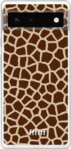 6F hoesje - geschikt voor Google Pixel 6 -  Transparant TPU Case - Giraffe Print #ffffff