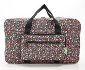 Eco Chic - Foldable Holdall (weekendtas) - D04BK - Black - Ditsy