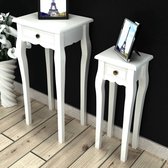 Telefoontafel met lades 79cm & 62cm (2 stuks)