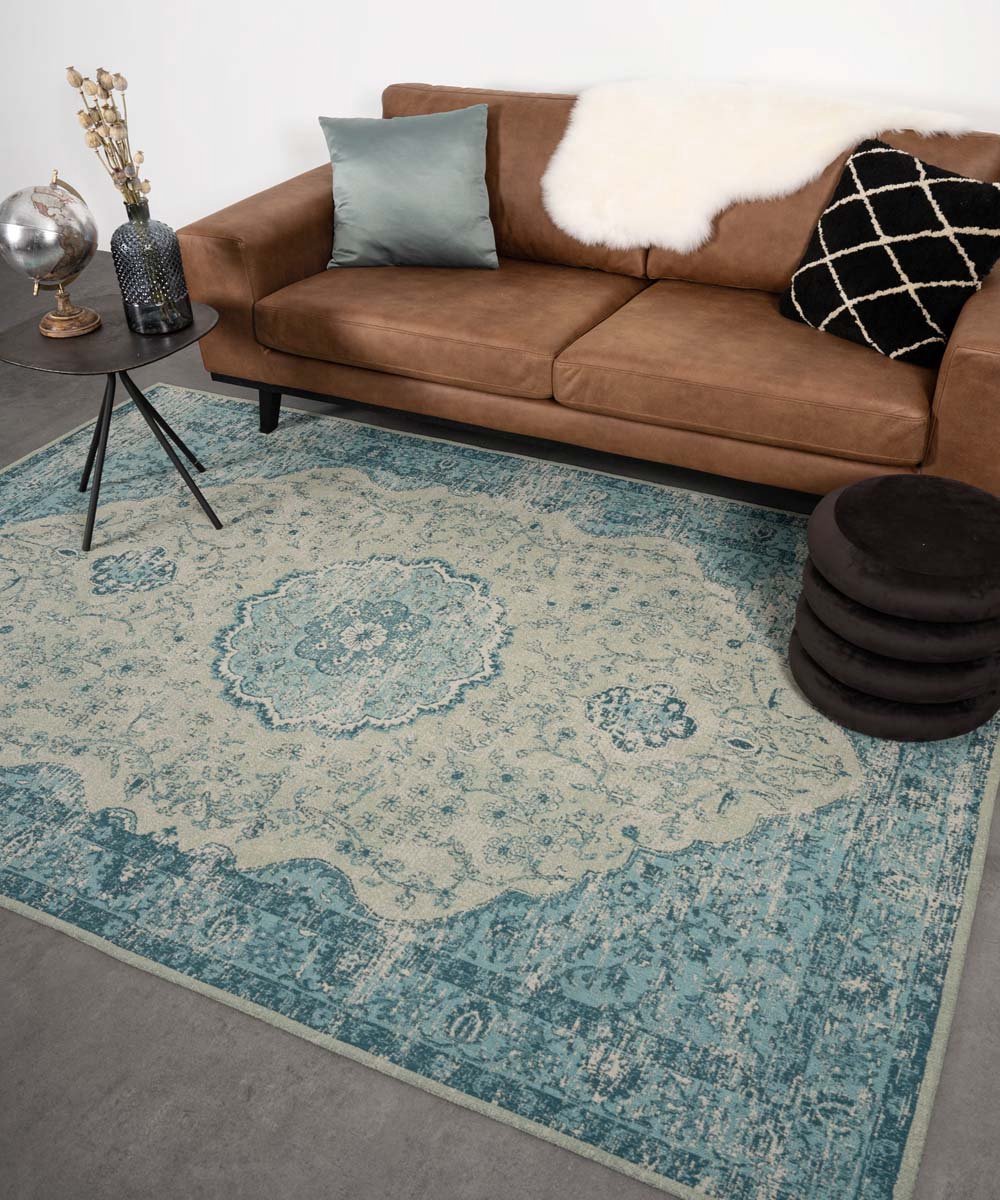 Vintage vloerkleed - Village grijs/blauw 160x240