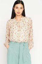 LOLALIZA Blouse met bloemenprint - Ecru - Maat 44