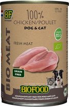 12x Biofood Organic Hond en Kat 100% Kip 400 gr