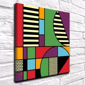 Modern Art N° 147 Acrylglas - 120 x 120 cm op Acrylaat glas + Inox Spacers / RVS afstandhouders - Popart Wanddecoratie