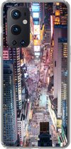 Geschikt voor OnePlus 9 Pro hoesje - Bovenaanzicht van Times Square in New York - Siliconen Telefoonhoesje