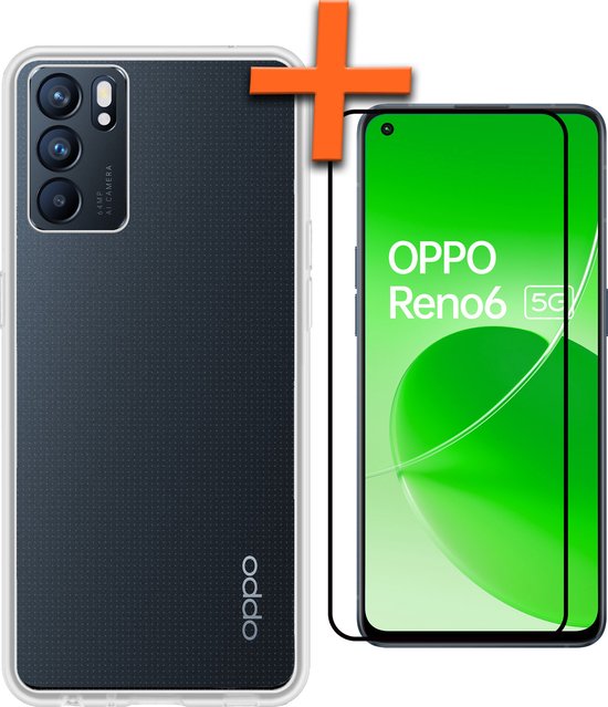 Coque Oppo Reno 6 5G Avec Protecteur D'écran - Coque Oppo Reno 6 5G Siliconen Transparent - Coque Oppo Reno 6 5G Avec Verre De Protection