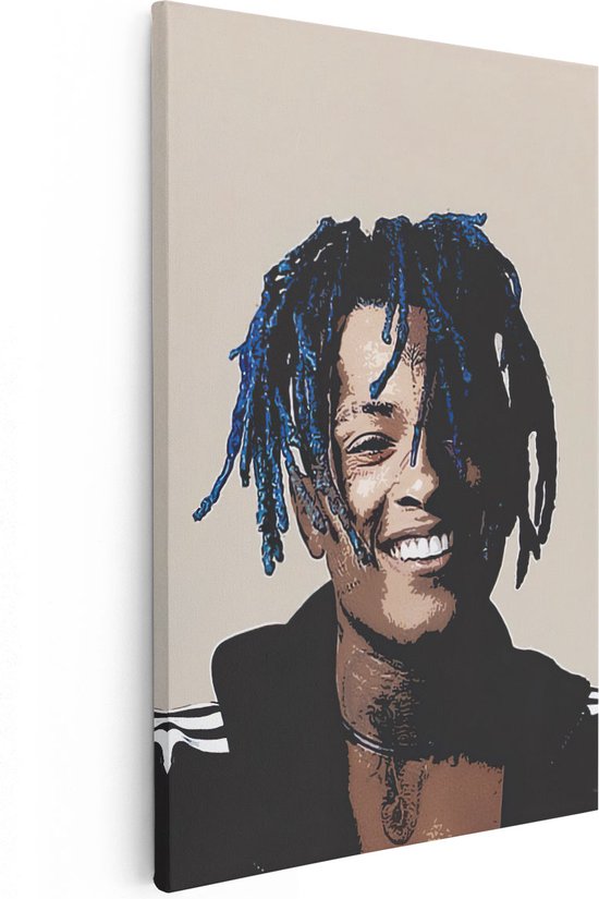 Artaza - Peinture sur Canevas - XXXtentatie avec les cheveux bleus - 40x60 - Petit - Photo sur Toile - Impression sur Toile
