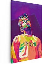 Artaza Canvas Schilderij Pop Art Portret - 60x90 cm - Wanddecoratie Abstract - Muurdecoratie Man - Schilderijen Op Canvas
