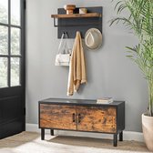 Industrieel Schoenenkast - Opberg/Kledingkast - Bruin - Zwart - 76x38x45 cm