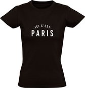 Ici c'est Paris | Dames T-shirt | Zwart | This is | Dit is Parijs | Le France | Frans | Frankrijk