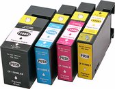 Set 4x ABC huismerk inkt cartridge geschikt voor Canon PGI-1500 PGI-1500XL voor Canon Maxify MB-2000 Series MB-2050 MB-2100 MB-2150 MB-2155 MB-2300 MB-2350 MB-2700 MB-2750 MB-2755