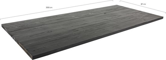 MaximaVida planken tafelblad Krakau 200 cm zwart - A-grade pinewood |  bol.com