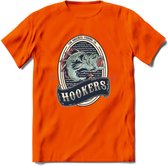 Vissen T-Shirt | Grappig Verjaardag Vis Hobby Cadeau Shirt | Dames - Heren - Unisex | Tshirt Hengelsport Kleding Kado - Oranje - M