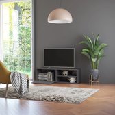 Decoways - Tv-meubel 120x34x37 cm spaanplaat hoogglans grijs
