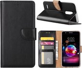 LuxeBass Hoesje geschikt voor LG K11 2018 - Bookcase Zwart - portemonee hoesje - telefoonhoes - gsm hoes - telefoonhoesjes