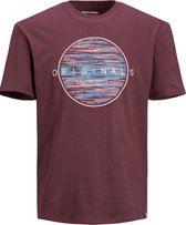 Jack & Jones T-shirt Jormilton Tee Ss Crew Neck 12193545 Catawba Grape/relaxed Mannen Maat - M