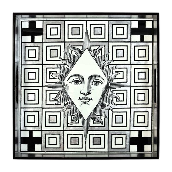 Christian LaCroix Poker Face Square Lacquer Tray, Christian Lacroix
