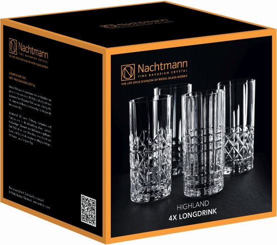 Nachtmann Highland - Longdrinkglas - 445 ml - set 4 stuks - Nachtmann