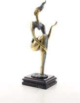 Modernistisch Bronzen Beeld Vrouwelijk Naakt 15x11x41 cm