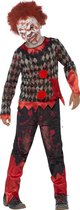 SMIFFYS - Zombie clown Halloween kostuum voor kinderen - 128/140 (7-9 jaar)