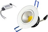 LED Inbouwspot - Neutraal wit 4000K- 7W - Aluminium Kantelbaar