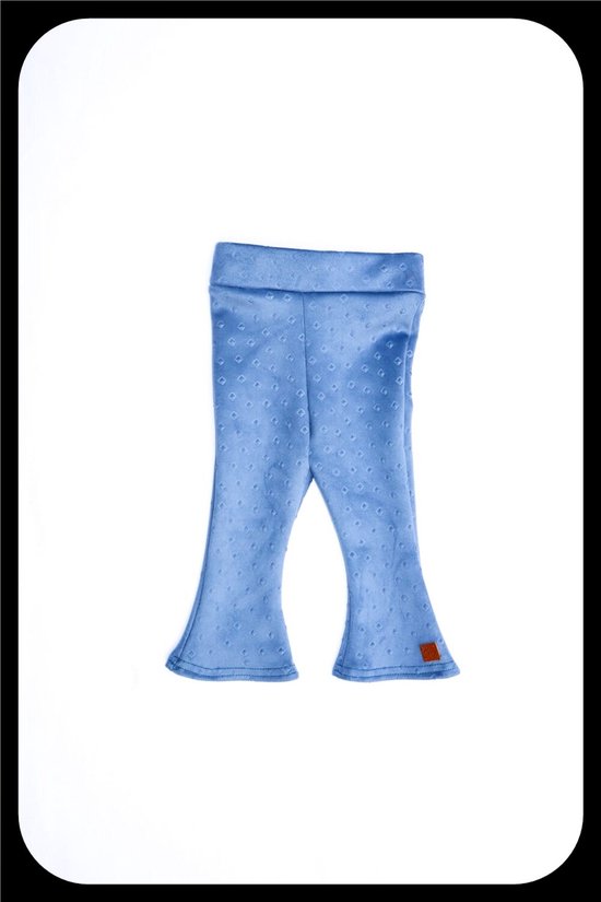 Flared suede blauw