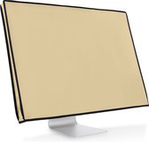 kwmobile hoes voor 27-28" Monitor - Beschermhoes voor PC-monitor in beige - Beeldscherm cover