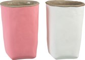 Bloempot | cement | roze | 17x17x (h)25 cm