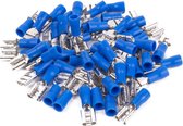 Benson Kabelschoenen set - vrouwelijk plat - 50 stuks - blauw - tot 2.5 mm²