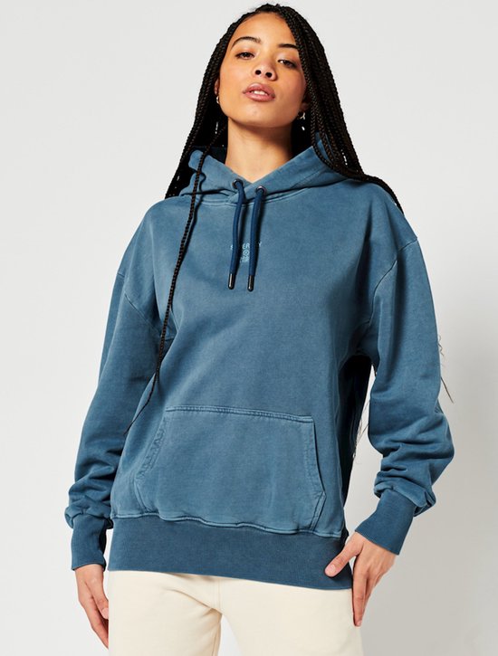 Superdry Dames Trui Garment-dye Code Logo hoodie met oversized pasvorm
