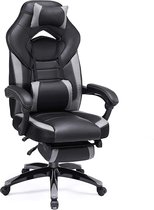 Bureaustoel - Bureaustoel voor volwassenen - Bureaustoel ergonomisch - 66 x 69 x 122 cm - Grijs - Zwart