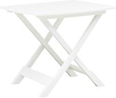 Decoways - Tuintafel inklapbaar 79x72x70 cm kunststof wit