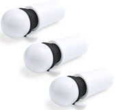3x stuks treklampen LED op batterijen wit 15 cm - Hang kastlampje met trekschakelaar wit 15 cm