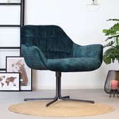 Fauteuil Utajarvi Velvet, Blauw