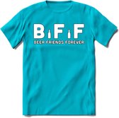 Beer Friends Forever T-Shirt | Bier Kleding | Feest | Drank | Grappig Verjaardag Cadeau | - Blauw - S