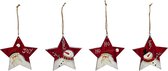 Kerstversiering DKD Home Decor Hout Touw Ster (4 pcs) (29 x 21 x 37 cm)