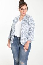 Paprika Dames Gekleed jasje met bloemenkant - Jas - Maat 46