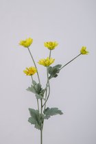 Kunstbloem - Daisy - topkwaliteit decoratie - 2 stuks - zijden bloem - Geel - 50 cm hoog