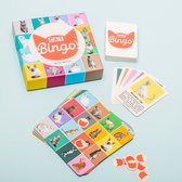 Kikkerland Cat Bingo - 54 katten soorten - 12 bingokarten - Reisspel - Pocket spel - Voor maximaal 12 spelers