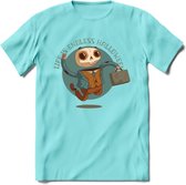 Casual skelet T-Shirt Grappig | Dieren halloween Kleding Kado Heren / Dames | Animal Skateboard Cadeau shirt - Licht Blauw - M